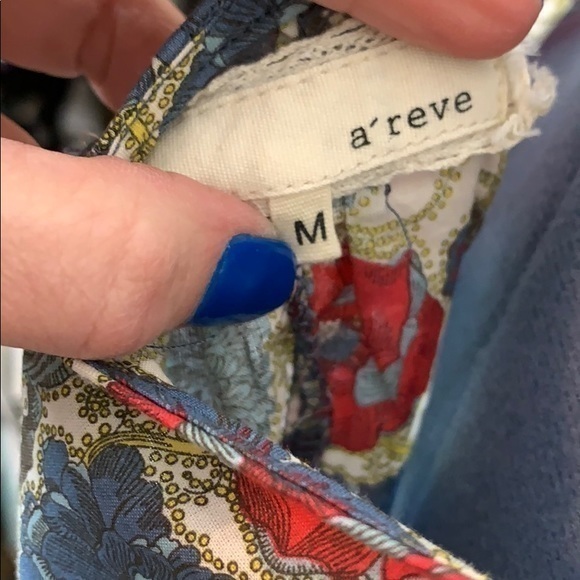 a’reve Dress Blue with Flower Print - Picture 5 of 7